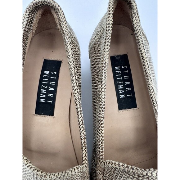 STUART WEITZMAN Chunky Block Heel Tan Loafers 6.5 B - Picture 5 of 7